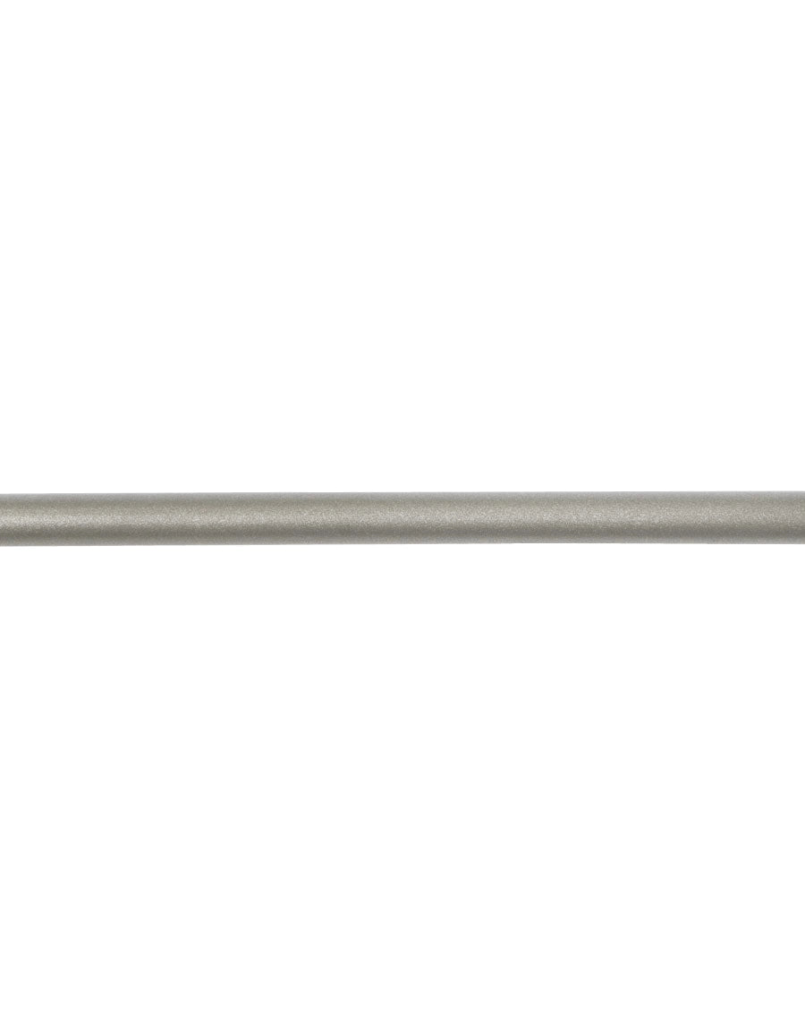 Gardinstång, svart och silver, 20 mm, fast längd 120 cm