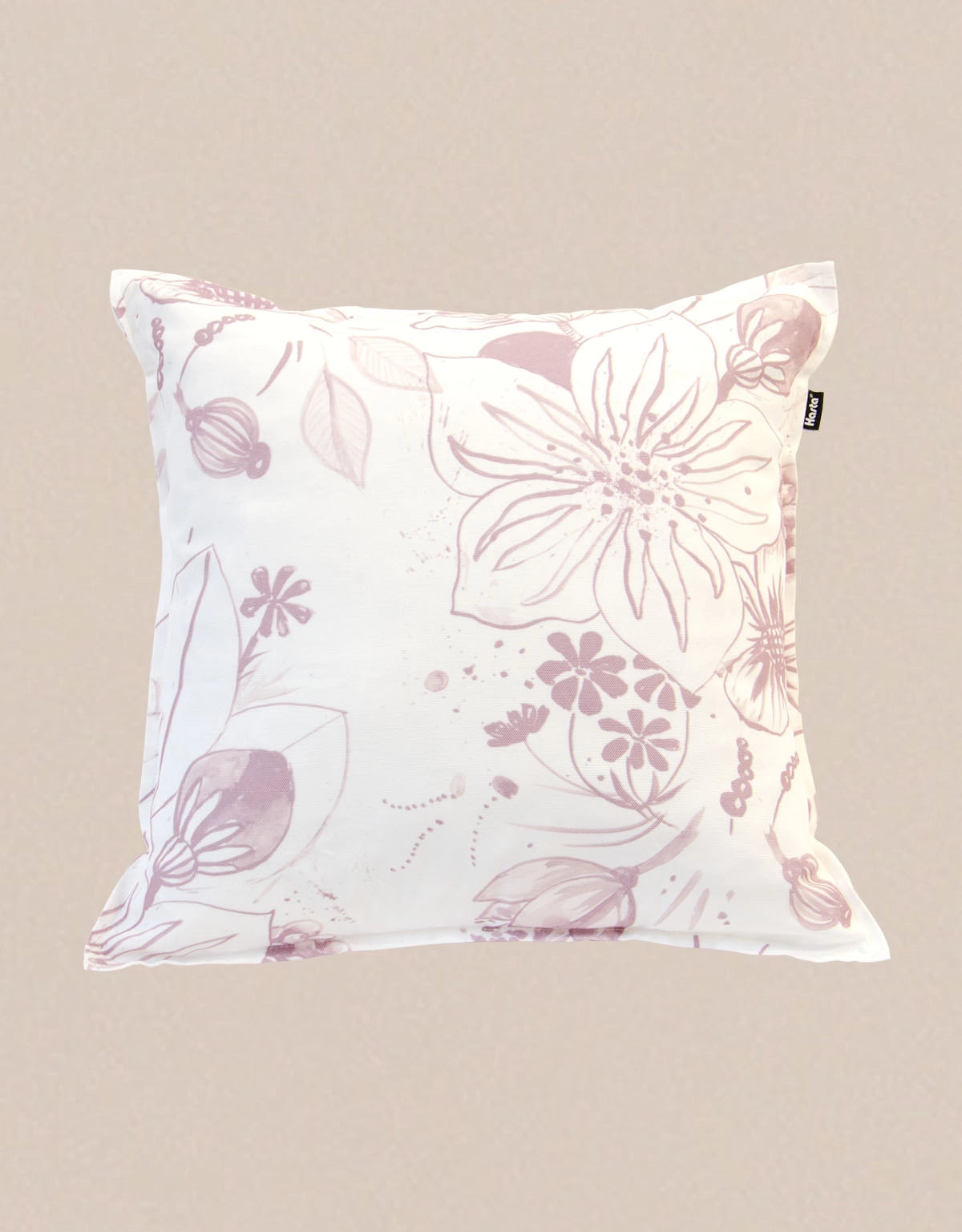 Kuddfodral med rosa blommor